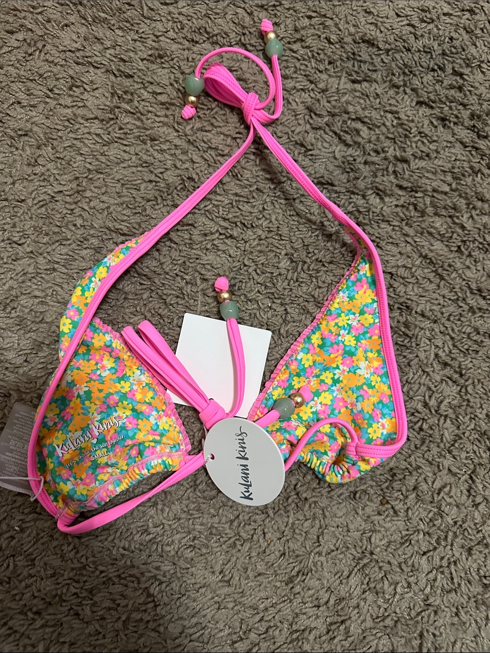 Kulani Kinis Hula Honey Triangle Bikini Top - Picture 2 of 3